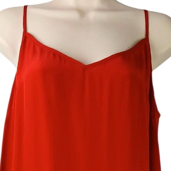 J.Crew SZ 12 Red Adjustable Strap Slip Dress in Red Viscose - Picture 3 of 6